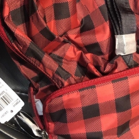 Coach Gingham Backpack 🎒 Black & Red NWT 🖤❤️🖤 Back to School - Picture 4 of 6